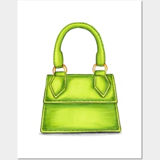 Green Cute Bag Posters and Art